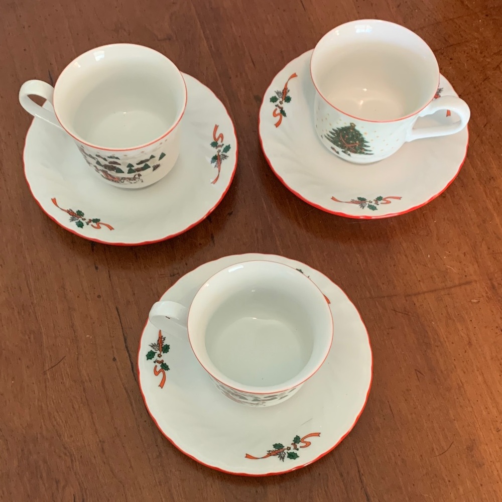 Kopin Christmas Teacup and Saucer Set